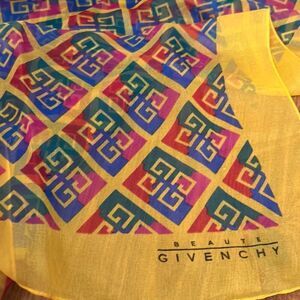 NEW vintage Givenchy beaute scarf gold red green
